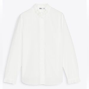 Zara ZW Collection Ruffled Shirt